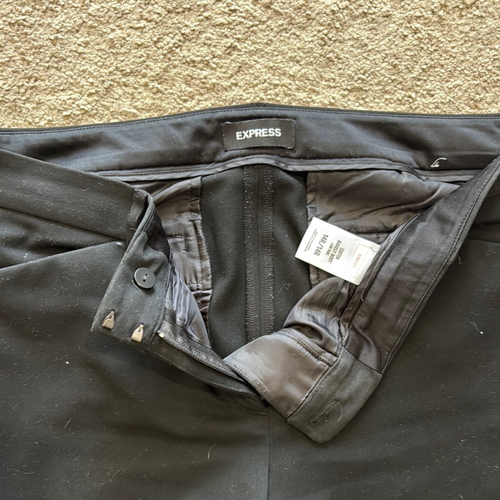 Express Black Boot Cut Flare Pants with Smooth Finish